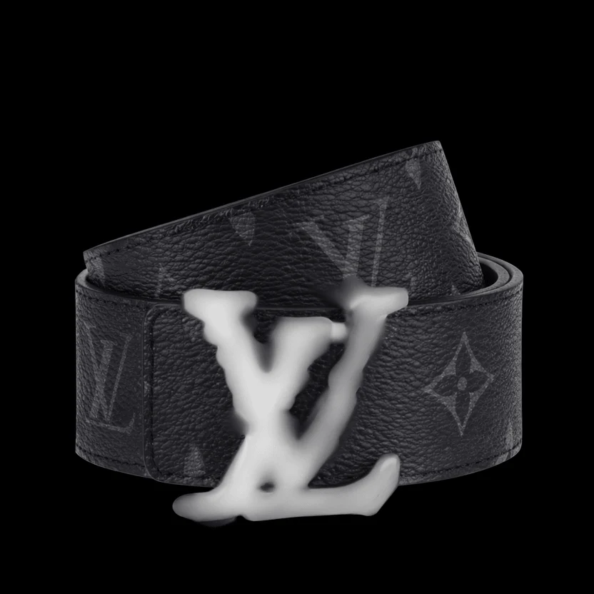 Black patterned belt